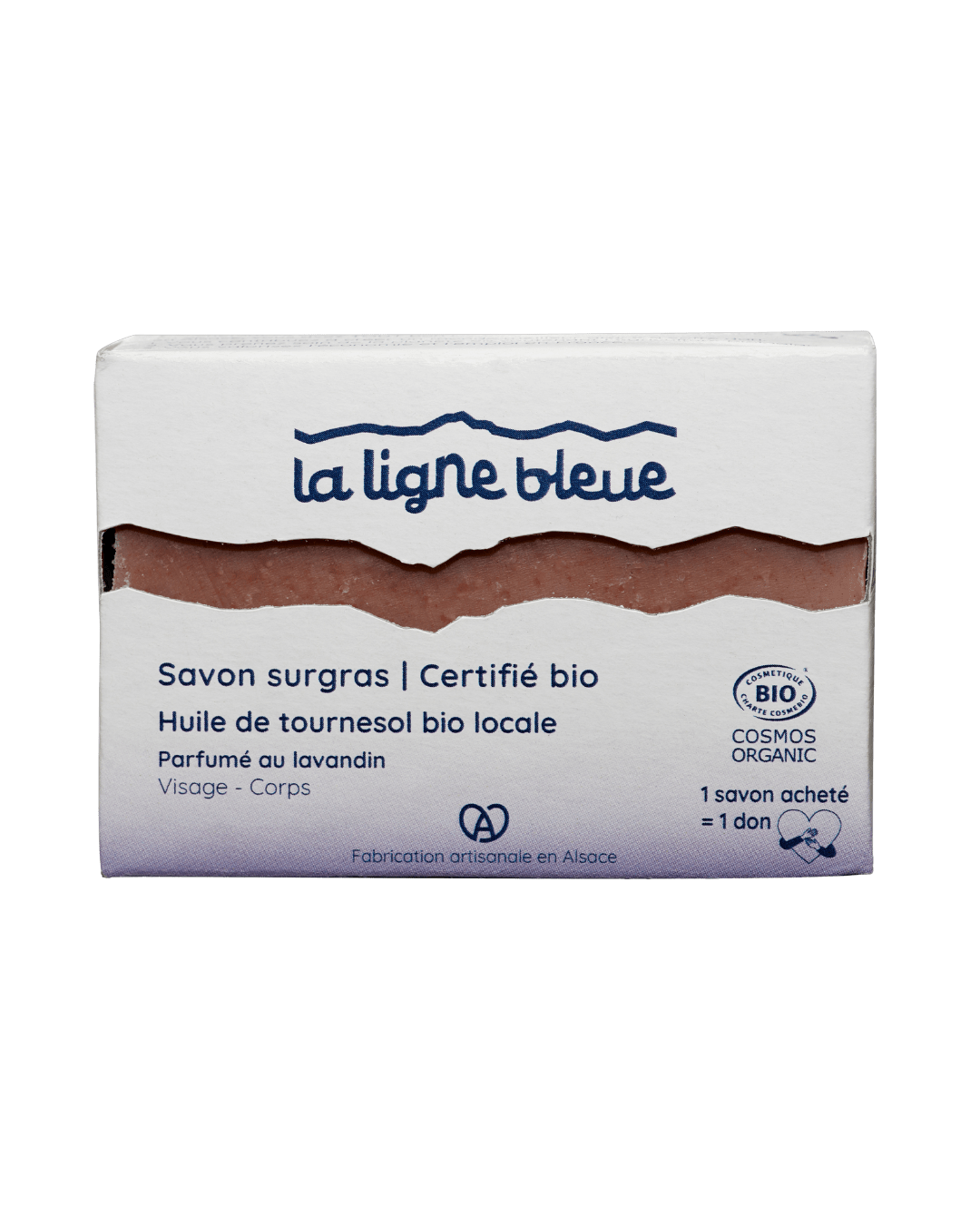 Savon surgras à froid certifié bio à l'Huile de tournesol bio alsacienne - Parfumé au lavandin, pour le visage et le corps