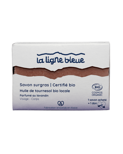 Savon surgras à froid certifié bio à l'Huile de tournesol bio alsacienne - Parfumé au lavandin, pour le visage et le corps