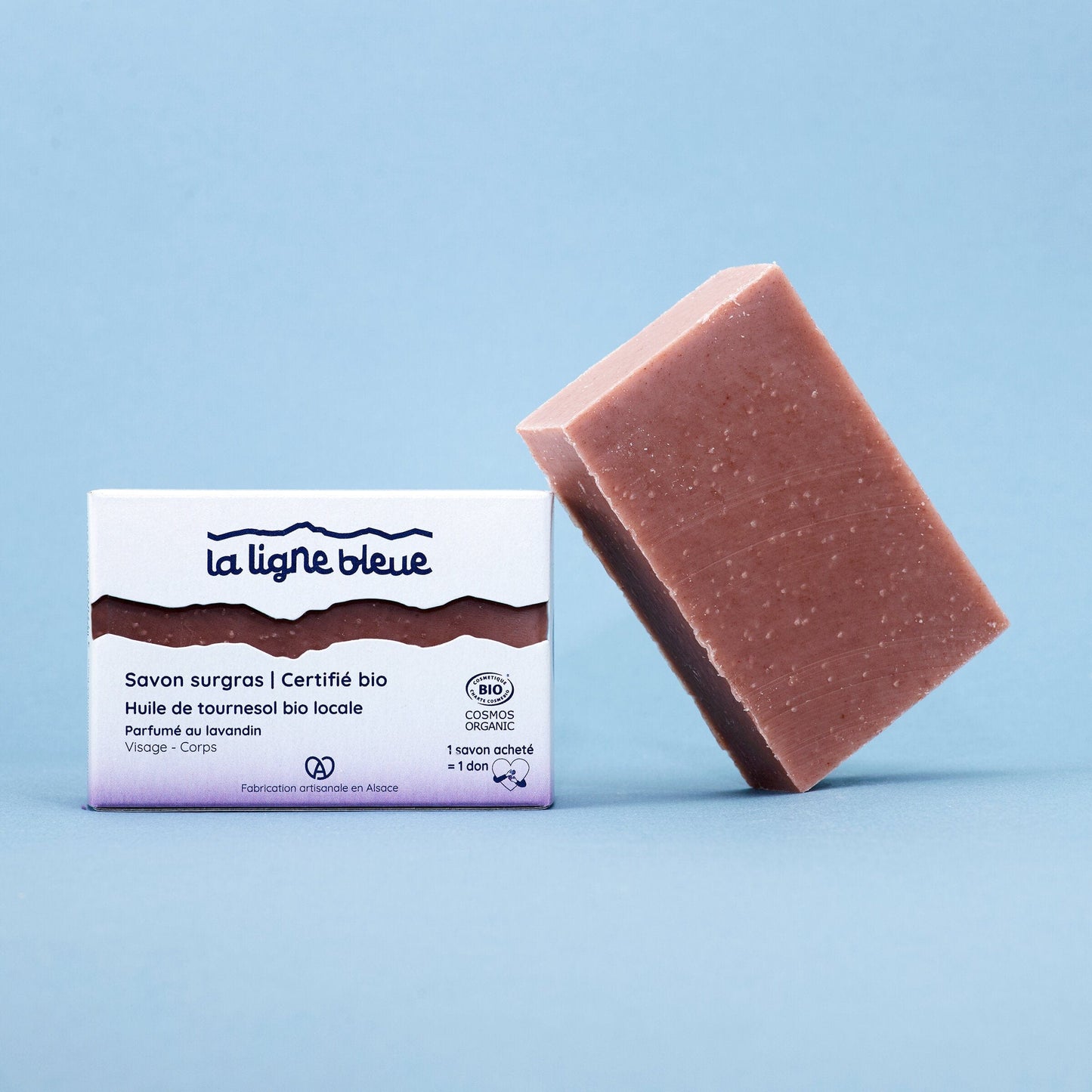 Savon surgras bio à froid à l'huiles de tournesol bio locale - Parfumé au  lavandin