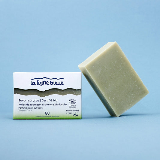 Savon surgras certifié bio I Huile de chanvre et parfumé au pin sylvestre