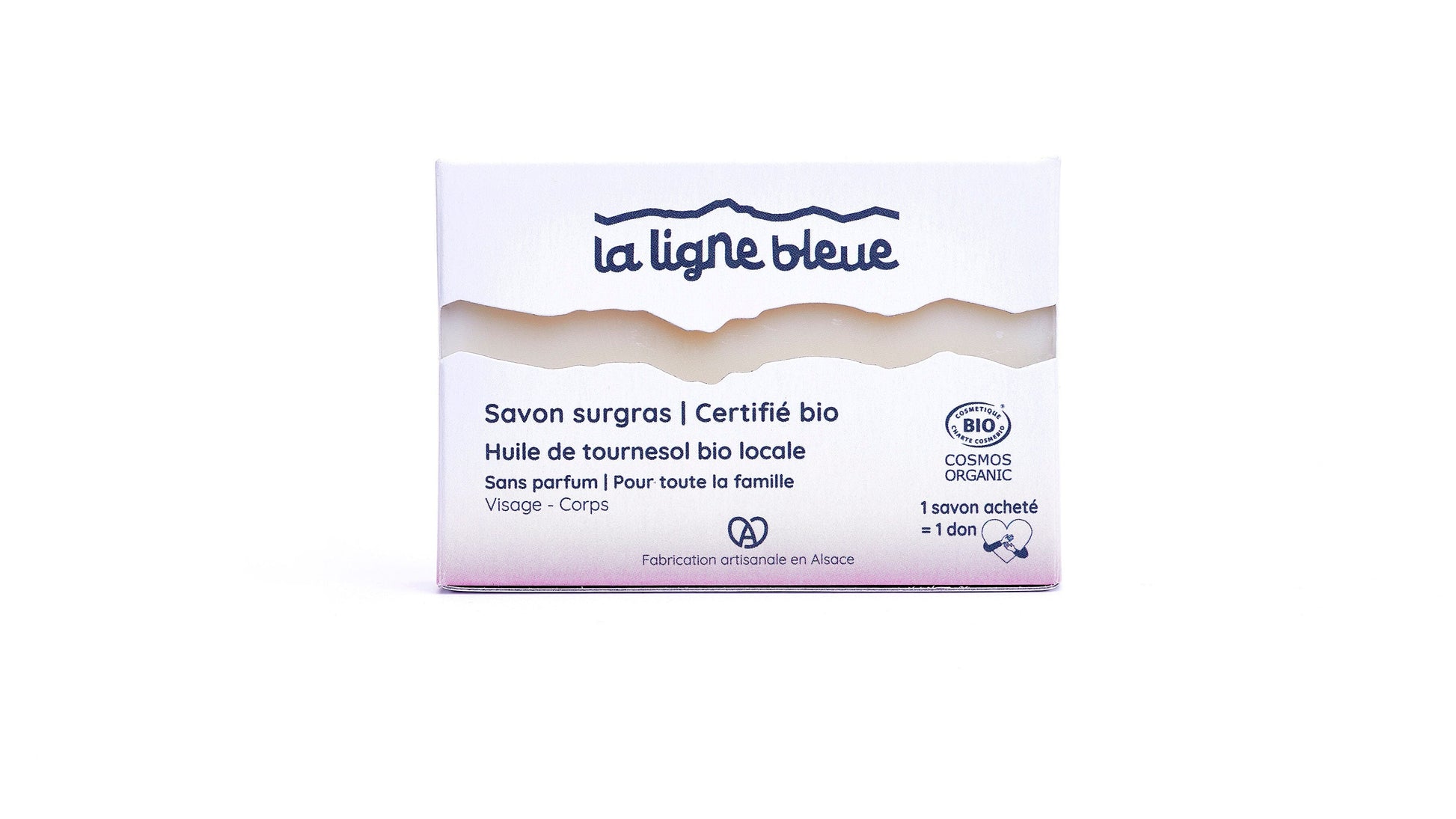  Savon surgras à froid certifié bio à l'Huile de tournesol bio alsacienne - Sans parfum convient pour toute la famille, pour le visage et le corps